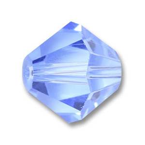 Bead, Helenski Crystal Art.8001 8mm Bicone - Light Sapphire