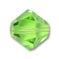 Bead, Helenski Crystal Art.8001 8mm Bicone - Peridot Green