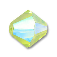 Bead, Helenski Crystal Art.8001 8mm Bicone - Light Olivine AB