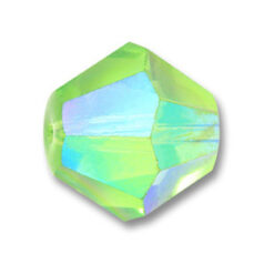 Bead, Helenski Crystal Art.8001 8mm Bicone - Peridot AB Green