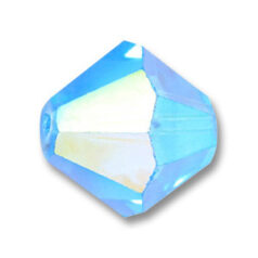 Bead, Helenski Crystal Art.8001 8mm Bicone - Aquamarine AB