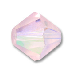 Bead, Helenski Crystal Art.8001 8mm Bicone - Rosaline AB