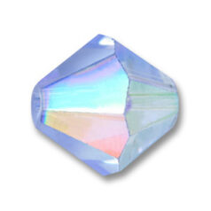 Bead, Helenski Crystal Art.8001 8mm Bicone - Light Sapphire AB