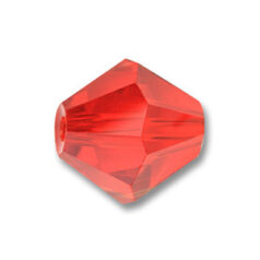Bead, Helenski Crystal Art.8001 6mm Bicone - Light Siam