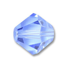 Bead, Helenski Crystal Art.8001 6mm Bicone - Light Sapphire
