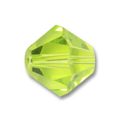 Bead, Helenski Crystal Art.8001 6mm Bicone - Light Olivine