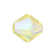 Bead, Helenski Crystal Art.8001 5mm Bicone - Jonquil AB