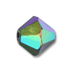 Helenski Genuine Crystal Art.8001 5mm Bicone - Jet Black AB