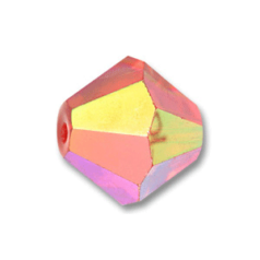 Bead, Helenski Crystal Art.8001 5mm Bicone - Light Siam AB