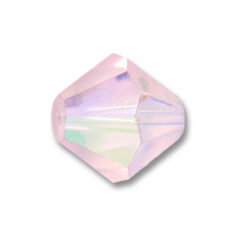Bead, Helenski Crystal Art.8001 5mm Bicone - Rosaline AB