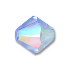 Bead, Helenski Crystal Art.8001 5mm Bicone - Light Sapphire AB