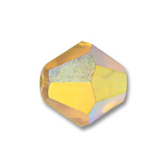 Bead, Helenski Crystal Art.8001 4mm Bicone - Light Topaz AB