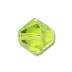 Bead, Helenski Crystal Art.8001 4mm Bicone - Light Olivine