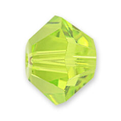 Bead, Helenski Crystal Art.8012 6x8mm Donut - Light Olivine