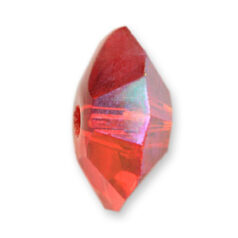 Bead, Helenski Crystal Art.8012 4x8mm Donut - Light Siam AB