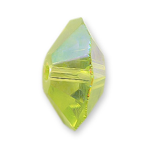 Bead, Helenski Crystal Art.8012 4x8mm Donut - Light Olivine AB