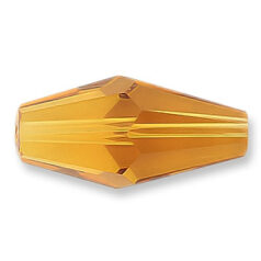 Bead, Helenski Crystal Art.8020 16x8mm Long Bicone - Light Topaz