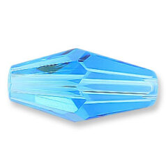 Bead, Helenski Crystal Art.8020 16x8mm Long Bicone - Aquamarine