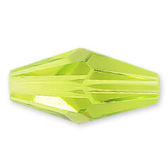 Bead, Helenski Crystal Art.8020 16x8mm Long Bicone - Light Olivine