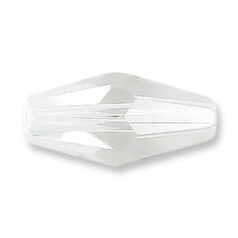 Bead, Helenski Crystal Art.8020 12x6mm Long Bicone - Crystal