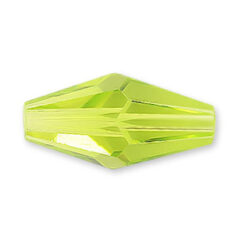 Bead, Helenski Crystal Art.8020 12x6mm Long Bicone - Light Olivine
