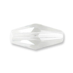 Bead, Helenski Crystal Art.8020 8x4mm Long Bicone - Crystal