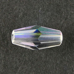 Bead, Helenski Crystal Art.8020 8x4mm Long Bicone - Crystal AB