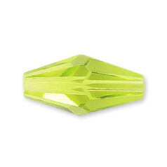 Bead, Helenski Crystal Art.8020 8x4mm Long Bicone - Light Olivine