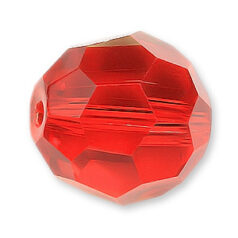 Bead, Helenski Crystal Art.8030 10mm Round - Light Siam