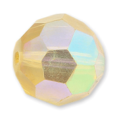 Bead, Helenski Crystal Art.8030 10mm Round - Light Topaz AB