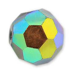 Bead, Helenski Crystal Art.8030 10mm Round - Jet Black AB