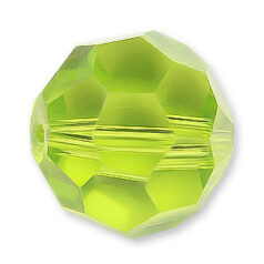 Bead, Helenski Crystal Art.8030 10mm Round - Light Olivine