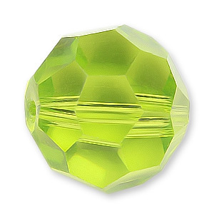 Bead, Helenski Crystal Art.8030 10mm Round - Light Olivine