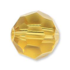 Bead, Helenski Crystal Art.8030 8mm Round - Light Topaz