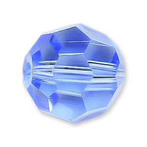 Bead, Helenski Crystal Art.8030 8mm Round - Light Sapphire