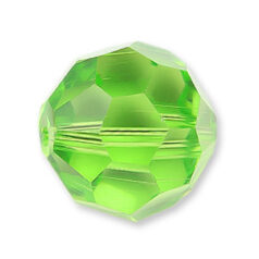 Bead, Helenski Crystal Art.8030 8mm Round - Peridot Green