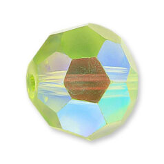 Bead, Helenski Crystal Art.8030 8mm Round - Light Olivine AB