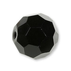 Bead, Helenski Crystal Art.8030 7mm Round - Jet Black