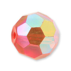 Bead, Helenski Crystal Art.8030 7mm Round - Light Siam AB