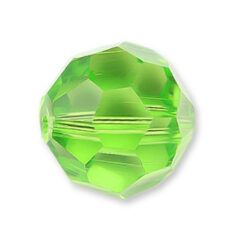 Bead, Helenski Crystal Art.8030 7mm Round - Peridot Green