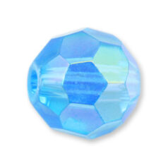 Bead, Helenski Crystal Art.8030 7mm Round - Aquamarine AB