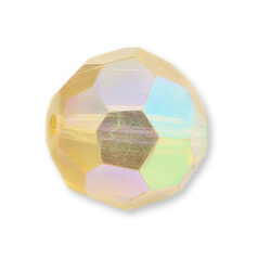 Bead, Helenski Crystal Art.8030 6mm Round - Light Topaz AB