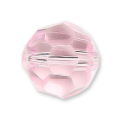 Bead, Helenski Crystal Art.8030 6mm Round - Rosaline Pink