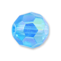 Bead, Helenski Crystal Art.8030 5mm Round - Aquamarine AB