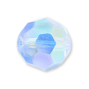 Bead, Helenski Crystal Art.8030 5mm Round - Light Sapphire AB