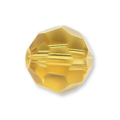 Bead, Helenski Crystal Art.8030 4mm Round - Light Topaz