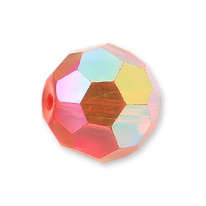 Bead, Helenski Crystal Art.8030 4mm Round - Light Siam AB