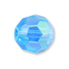 Bead, Helenski Crystal Art.8030 4mm Round - Aquamarine AB