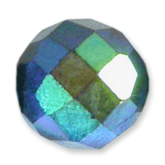 Bead, Helenski Crystal Art.8032 10mm Round - Jet Black AB
