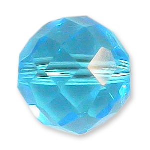 Bead, Helenski Crystal Art.8032 10mm Round - Aquamarine